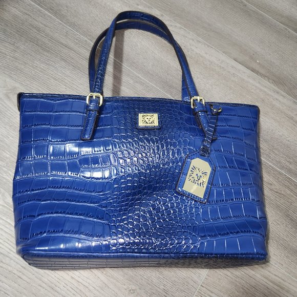 Blue Anne Klein Tote - Picture 1 of 7